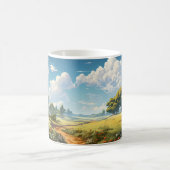 Waldlandschaft während der Sommersaison Kaffeetasse (Mittel)
