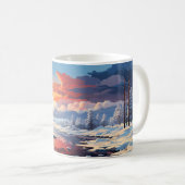 Waldlandschaft während der Wintersaison Kaffeetasse (VorderseiteRechts)