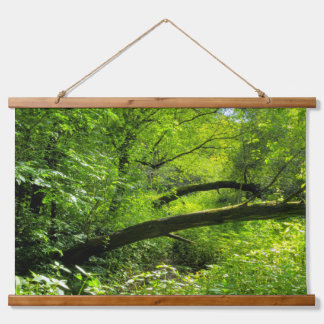 Waldlandschaft Wandteppich Mit Holzrahmen