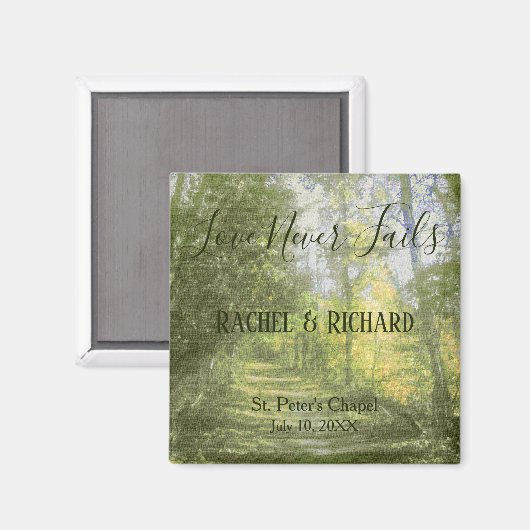 Waldlandschaft Wedding Couple Magnet (Vorderseite/Rückseite)