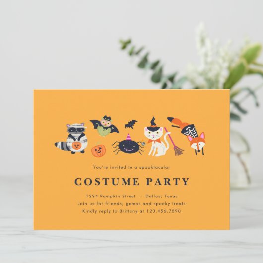 Waldlandtrick oder Treaters Einladung (Stehend Vorderseite)