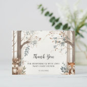 Waldlandverzauberung Dankeskarte (Stehend Vorderseite)