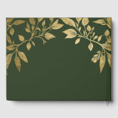 Waldlaub Botanische Elegante Skript Hochzeit Gästebuch (Rückseite)