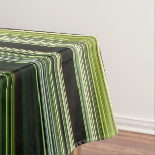 Waldlaub grün-weiß gestreift tischdecke