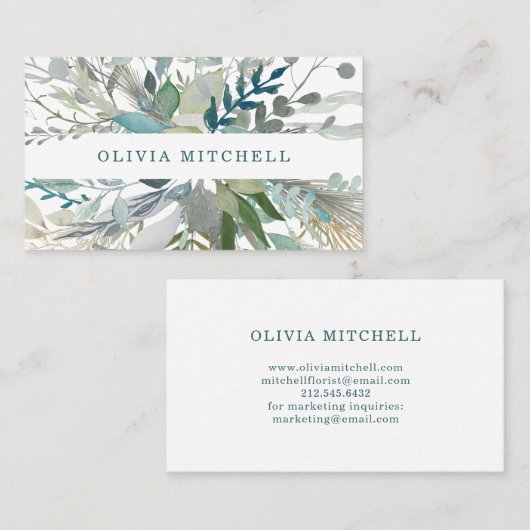 Waldlaub Visitenkarte (Vorne/Hinten)