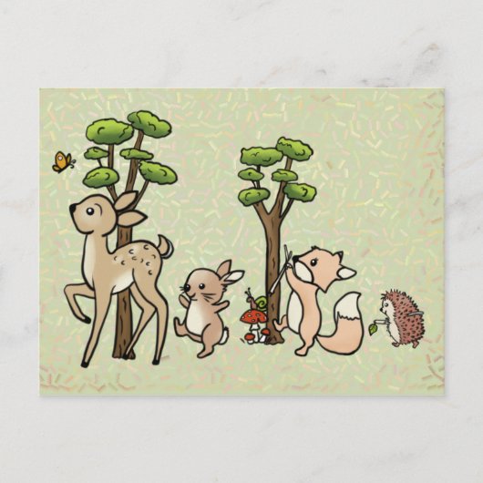 Waldlauf Postkarte (Vorderseite)