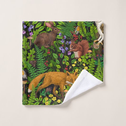 Waldleben Badhandtuch Set (Waschlappen)