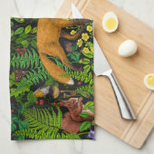 Waldleben Geschirrtuch (Viertel Falte)