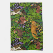 Waldleben Geschirrtuch (Vertikal)