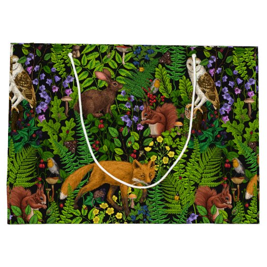 Waldleben Große Geschenktüte (Rückseite)