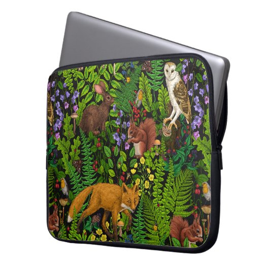 Waldleben Laptopschutzhülle (Vorderseite Links)
