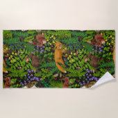 Waldleben Strandtuch (Vorderseite)