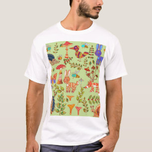 Waldleben: Vintage Tier- und Pflanzenwelt T-Shirt