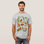 Waldleben, wilde Pilze T-Shirt (Vorne ganz)