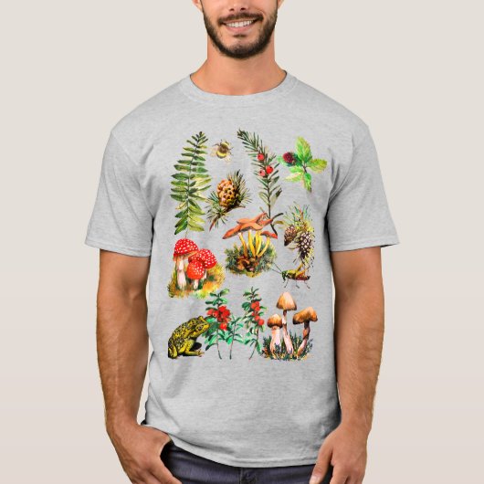 Waldleben, wilde Pilze T-Shirt (Vorderseite)