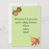 Waldlebewesen-Babyparty-Einladung Einladung (Rückseite)
