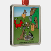 Waldlebewesen Silbernes Ornament (Rechts)