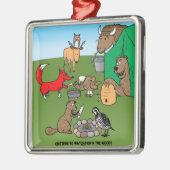 Waldlebewesen Silbernes Ornament (Links)