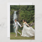 Waldlichter Hochzeitsfoto - Glücklich bis ans Ende Einladung (Rückseite)