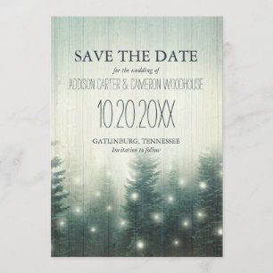 Waldlichter   Rustikal Save the Date