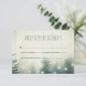 Waldlichter | Rustikale Hochzeit | UAWG | RSVP Karte (Stehend Vorderseite)