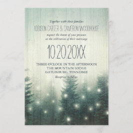 Waldlichter | Rustikale Hochzeitseinladung Einladung