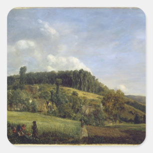 Waldlichtung nahe einem Dorf, 1833 Quadratischer Aufkleber