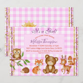 Waldliebhaber von Waldtieren Es ist ein Mädchen Ka Einladung (Vorne/Hinten)