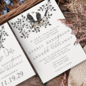 Waldliebvögel Hochzeit Einladung