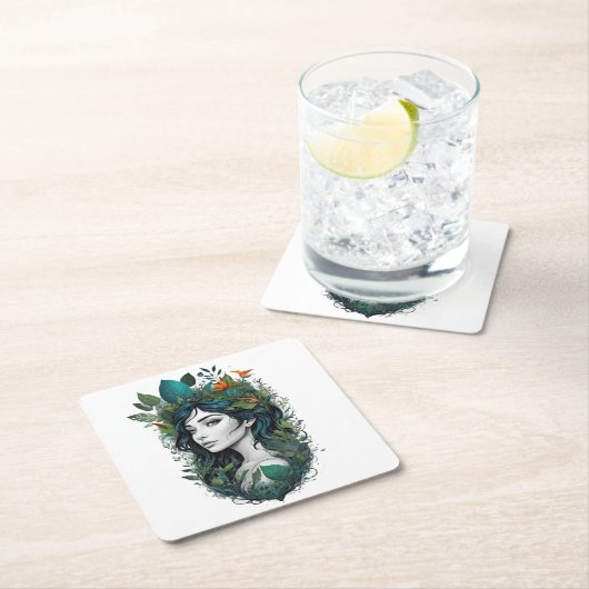 Waldlied Rechteckiger Pappuntersetzer (Vor Ort)