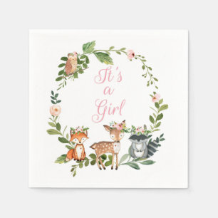 Waldmädchen-Baby-Party, Wald-Baby-Party Serviette