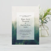 Waldmalerische Landschaft Hochzeitseinladung Einladung (Stehend Vorderseite)