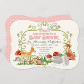 WaldMärchen-Babyparty-Einladungs-Karten Einladung (Vorne/Hinten)