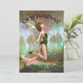 Waldmärchen-Grußkarte Feiertagskarte (Stehend Vorderseite)