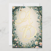 Waldmärchenhafte Hochzeit der Waldlandschaft Save The Date (Rückseite)