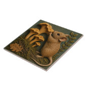 Waldmaus und Pfifferling Herbst Fliese (Seite)