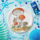 Waldmäuse und Pilze Pappteller (Party)