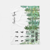 Waldmeilenstein-Wachstums-Decke Fleecedecke (Vorderseite)