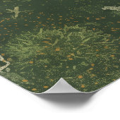 Waldmoos- und Flechten-Botanik-Mandala-Poster Poster (Ecke)
