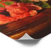 Waldmuller - Stillleben mit Rose Poster (Ecke)