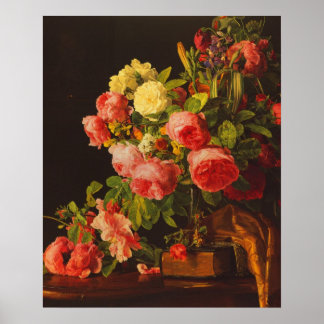 Waldmuller - Stillleben mit Rose Poster