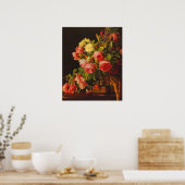 Waldmuller - Stillleben mit Rose Poster (Küche)