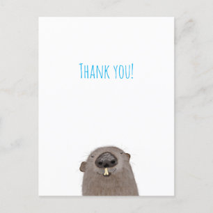 Waldmurmelt Dankeschön-Postkarte Postkarte