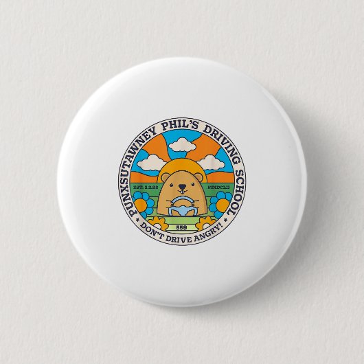 Waldmurmelt-Schule Lustige Männer Frauen Retro-Sta Button (Vorderseite)