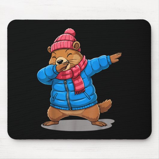 Waldmurmeltier Dabbing Waldmurmeltier Lustig 2. Fe Mousepad (Vorne)
