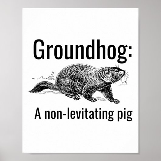 Waldmurmeltier Ein Nicht-Schwebendes Schwein Lusti Poster (Vorne)