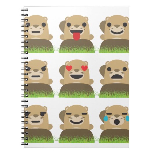 Waldmurmeltier-Emojis Notizblock (Vorderseite)