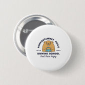 Waldmurmeltier-Fahrschule Lustige Männer Frauen Re Button (Vorne & Hinten)