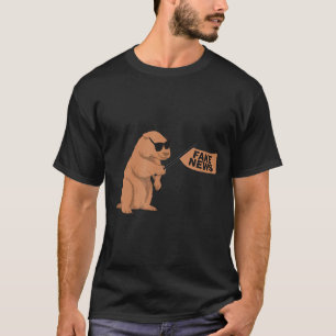Waldmurmeltier Fake News Marmot Influencer Social  T-Shirt