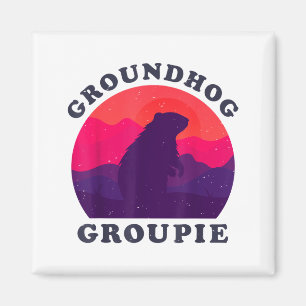 Waldmurmeltier Groupie Retro Vintage 60er 70er 80e Magnet